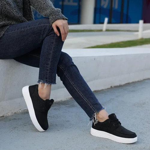 Vista 5 de Zapatos ortopédicos con cordones para mujer, cómodos mocasines de lona, zapatos casuales para caminar, para fascitis plantar, alivio del dolor