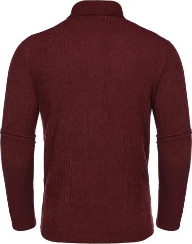 Vista 9 de COOFANDY Camisetas de punto de manga larga para hombre, estilo casual, ajustadas