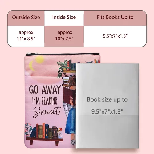 Vista 4 de Funda de libro para los amantes de los libros, protector de libros, fundas de libro para libros de tapa blanda, tela lavable, fundas de libro