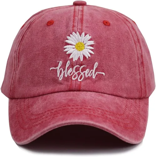 Vista 2 de MANMESH HATT Daisy Blessed - Gorra de béisbol bordada para mujer