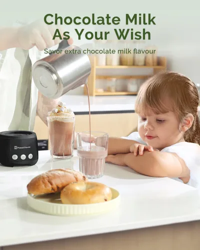 Vista 7 de Maestri House Espumador de leche, vaporizador y espumador de leche eléctrico 4 en 1, 16.9 onzas, 600 W, control táctil inteligente, máquina