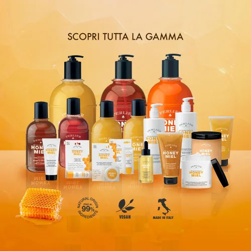 Vista 4 de Perlier Honey Miel Super Idratante 24h Latte Per Il Corpo Con Gelatina Reale 1,312.3 ft, Loción Corporal Super-Hidratante 13.5 Fl Oz Hecho en Italia