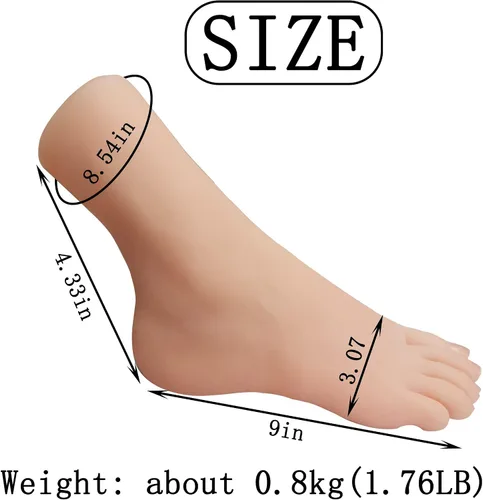 Vista 3 de SZLYTYUN Un par de modelos de pies femeninos de silicona realistas de tamaño real, pies de silicona para mostrar zapatos, joyas, sandalias