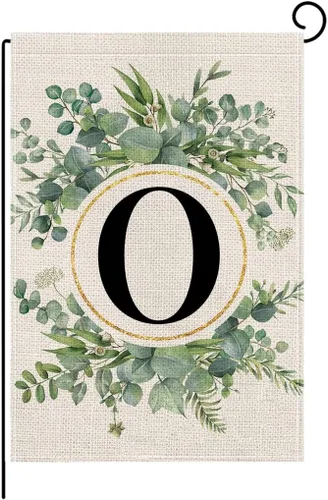 Vista 17 de wyooxoo Bandera de jardín floral con monograma de letra A, de 12 x 18 pulgadas, doble cara para exteriores, familia, apellido, bandera inicial