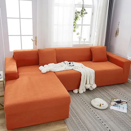 Vista 16 de Konsilsa Funda de sofá modular de alta elasticidad, fundas de sofá lavables de jacquard suave con parte inferior elástica, protector de muebles
