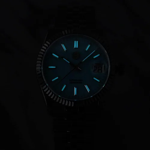 Vista 5 de San Martin SN058G - Reloj de vestir para hombre, clásico, de lujo, mecánico automático, de lujo, de 1.437in