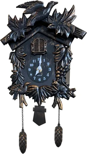Vista 12 de WALPLUS Reloj de pared clásico de cuco rosa con diseño de pájaro colgante para decoración del hogar, reloj de Navidad, regalos