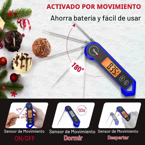 Vista 5 de TempPro TP19H 1 Sec Digital Meat Thermometer for Cooking Blue