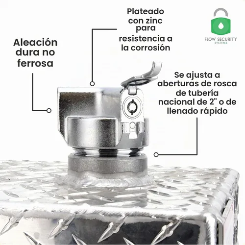 Vista 7 de La tapa de bloqueo sin ventilación Flow Security Systems para aceite de calefacción, refrigeradores, transferencia y tanques de combustible