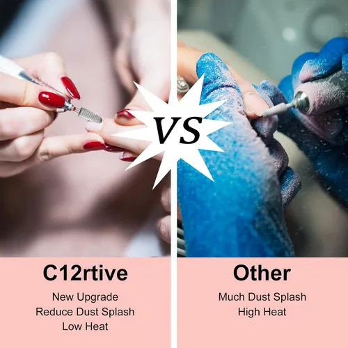Vista 5 de Brocas de uñas con forma de cono vertical 5 en 1, broca electrónica de carburo de tungsteno para uñas de gel acrílico, eliminación de forma de uñas