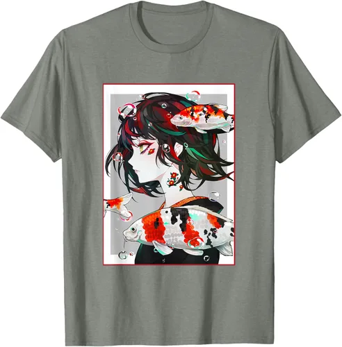 Vista 35 de Camiseta de anime anime japonés estético Otaku Negro
