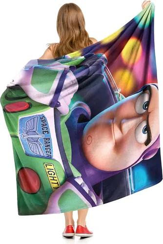Vista 4 de Northwest Toy Story - Manta de seda táctil, 50 x 60 pulgadas, Buzz Bright