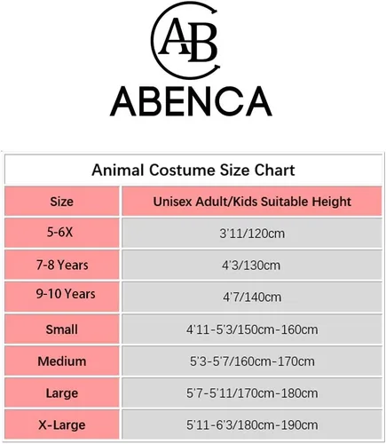 Vista 7 de ABENCA Pijama de conejo de Pascua para niñas, disfraz de animal de una pieza para Halloween, Navidad, cosplay