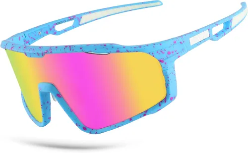 Vista 10 de Ukoly Gafas de sol para ciclismo, correr, béisbol, pesca y golf para hombres y mujeres, gafas de sol deportivas con lente HD UV400 de 620