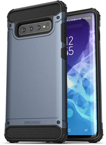 Vista 6 de ENCASED Funda protectora para Galaxy S10 Plus [doble capa] Protección contra caídas a prueba de golpes - Negro (para Samsung S10+)