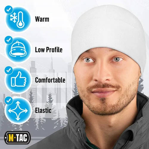 Vista 3 de M-Tac Gorro de reloj de forro polar - Gorro táctico militar de invierno para el ejército, gorro de calavera de forro polar