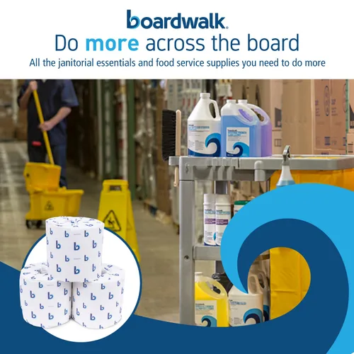 Vista 7 de Boardwalk B6144 2 capas de papel higiénico séptico seguro - blanco (96/cartón)