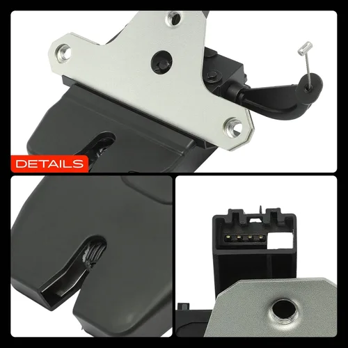 Vista 9 de A-Premium Pestillo de maletero compatible con Ford Focus 2012-2018 Sedan 4 puertas, actuador de pestillo de bloqueo de puerta trasera de 4 pines