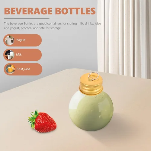 Vista 4 de BESTonZON 10 bolas de alcohol de Navidad, bombillas de botella de 1.7 fl oz con forma de adornos de Navidad de plástico transparente, colgante