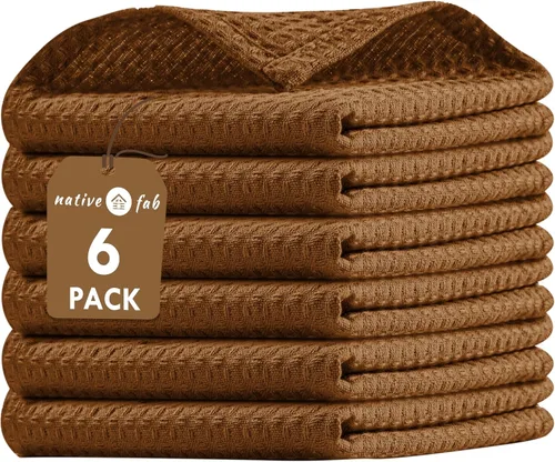 Vista 54 de Native Fab Juego de 8 toallas de cocina y paños de cocina, absorbentes, duraderos, de secado rápido para limpiar, cocinar, hornear, ideal
