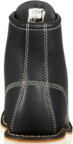Vista 5 de Carhartt Botines de cuña de 6 pulgadas impermeables con punta suave para mujer, Negro