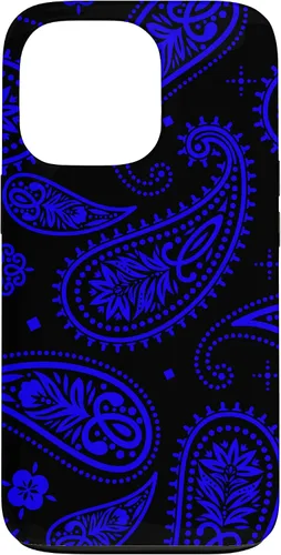 Vista 10 de Black Blue Paisley Bandana Vintage Floral Boho Pattern Case for iPhone 17