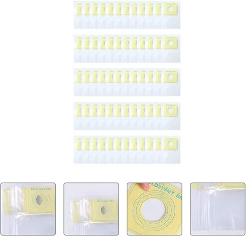 Vista 9 de EXCEART Bolsa de ostomía desechable de plástico transparente para iseostomía, bolsa de cuidado de ileostomía, bolsa de cuidado de ileostomía, 60 uds