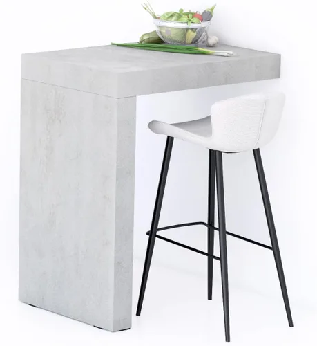 Vista 74 de Mobili Fiver Evolution - Mesa alta de bar de cocina fabricada en Italia Ahorra Espacio, Mesa de altura de mostrador montada en la pared para 1