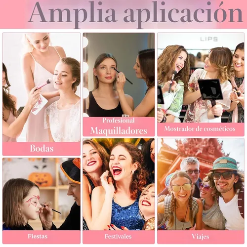 Vista 7 de Kit de aplicadores desechables con esponja de maquillaje, paleta de mezcla, suministros para artistas, accesorios, varitas de rímel, pinceles
