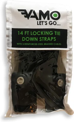 Vista 2 de Vamo Premium Correas de Sujeción con Bloqueo con 3 Cables de Acero Inoxidable, Hebilla de Silicona 'Sin Rayones', Correas de Amarre para Surf o SUP