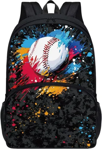 Vista 28 de American Flag Fire Galaxy Pattern Kids Backpack for Boys Girls Elementary Students Bookbag Middle School Bag Lightweight Children Travel Bag