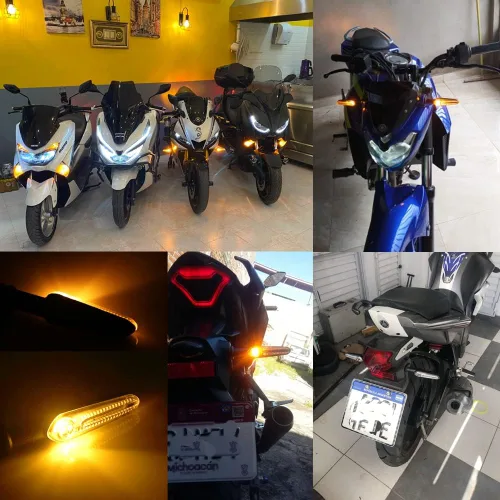 Vista 4 de crazy sport Luz de señal de giro LED para Yamaha YZF R7 R1 R6 R6S R3 R25 R15 V2 V3 V4 XSR 700 900 125 155 TRACER 7 9 GT MT09 MT07 MT15 M125 MT25