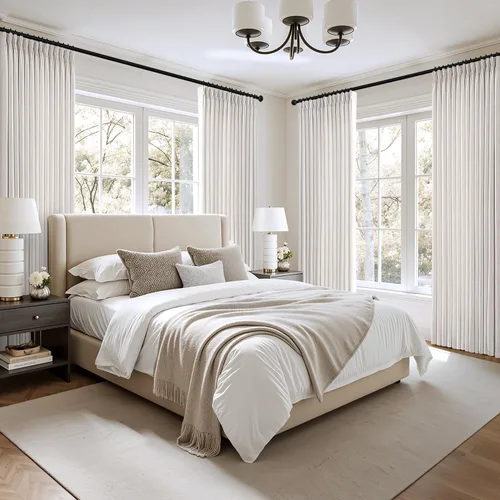 Vista 7 de MIULEE Juego de 4 paneles de cortinas plisadas de lino de 40 x 84 pulgadas Beige Blanco