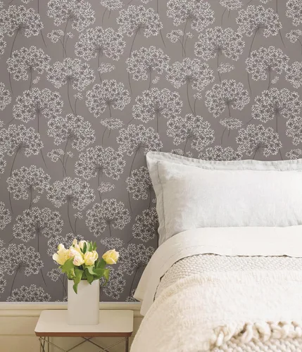 Vista 2 de NuWallpaper NU1693 Angelica - Papel tapiz para despegar y pegar, color gris