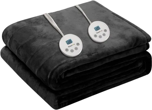 Vista 28 de Wapaneus Manta térmica eléctrica con bolsillo para los pies, con 10 niveles de calefacción y 4 ajustes de temporizador, 4 horas de apagado