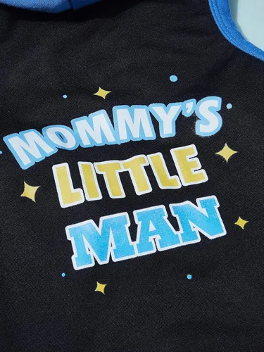 Vista 6 de QWINEE Camiseta sin mangas con capucha para perro con estampado de letras para gatos y cachorros, chaleco sin mangas para perro, ropa elástica