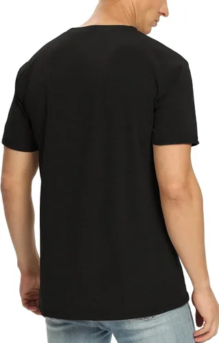 Vista 4 de NITAGUT Camiseta clásica de algodón para hombre con cuello redondo