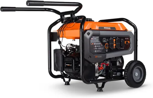 Vista 5 de Generac - Generador de gas portátil de 6,875 vatios de arranque, con EFI y kit de mango 5,500 Running Watts, Home Backup, RV Ready, Quiet, Long