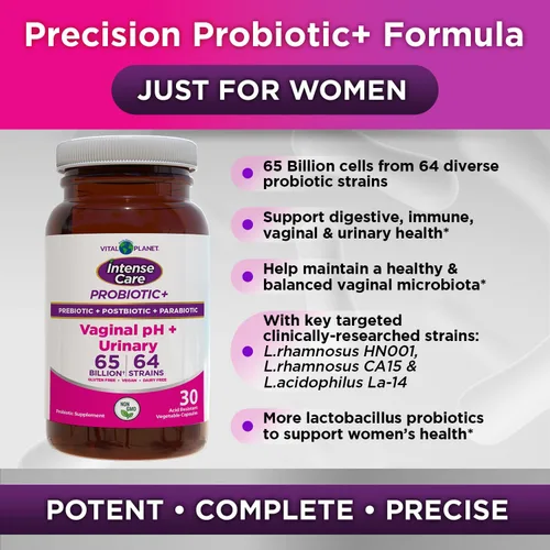Vista 6 de Vital Planet - Probióticos urinarios y pH vaginal de cuidado intenso, prebióticos, postbióticos, parabióticos, suplemento refrigerado 4 en 1