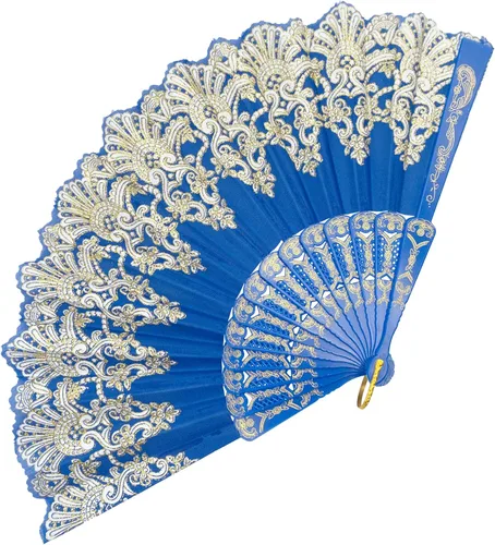 Vista 13 de EOSAU Abanicos plegables chinos de mano para mujeres, plegables a granel para fiestas, bodas, iglesias, bailes (10 colores mezclados)