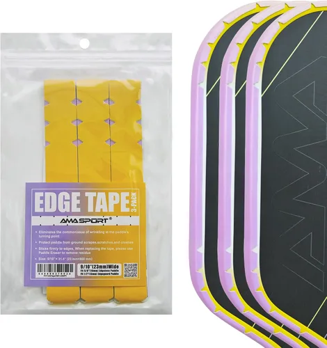Vista 35 de PICKLETECH Cinta de protección de pala de pickleball – Protector de borde de cabeza de paleta – Cinta de protección de borde de raqueta ajuste