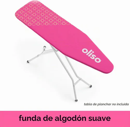 Vista 7 de oliso Funda y almohadilla para tabla de planchar - 100% algodón - Estándar Frambuesa