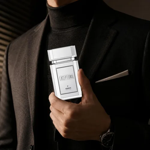 Vista 5 de French Factor Exceptional Eau de Parfum para hombre 3.0 fl oz de fragancia de Chipre floral amaderado de larga duración con pachulí, madera