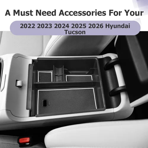 Vista 9 de 2025 2026 T ucson Accesorios para Hyundai T ucson 2022-2025 2026 2026 Organizador de consola central, caja de almacenamiento, reposabrazos