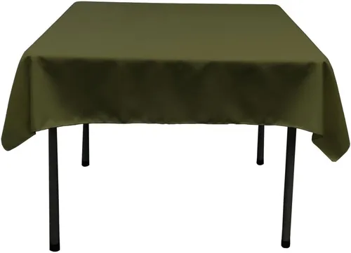 Vista 141 de LA Linen. Mantel cuadrado de popelina de poliéster