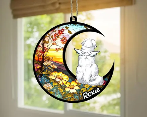 Vista 263 de LOVELYPOD Adorno de Navidad personalizado para perro Basset Hound (marrón) Basset Hound (marrón) adorno para atrapasoles de perro, razas de perros