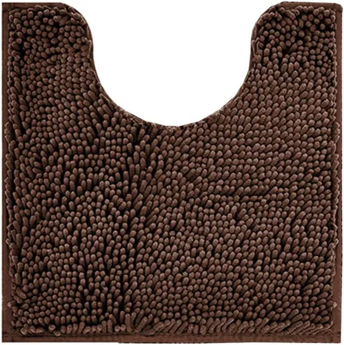 Vista 24 de Reyox Tapete de baño de felpilla, tapetes para inodoro en forma de U, tapete de baño de felpa suave, absorbente y peludo, tapete de contorno
