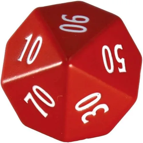 Vista 8 de Juego de dados RPG de metal pesado rojo y blanco para Calabozos y Dragones