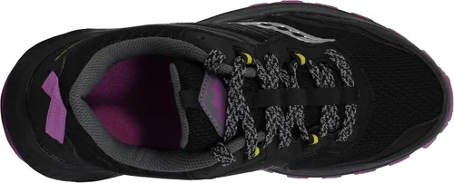 Vista 5 de Saucony Tenis para correr Excursion Tr15 para mujer, negropúrpuraamarillo