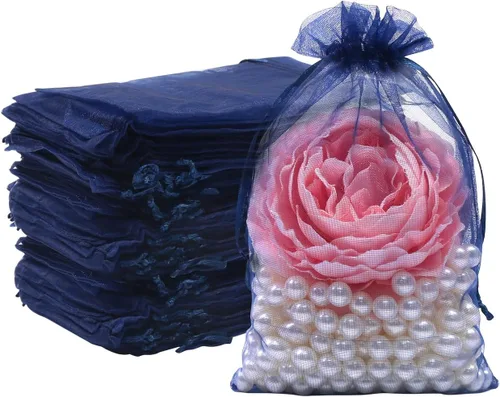 Vista 9 de 100 unidades 4 x 6 pulgadas sheer cordón organza bolsas Sumdirect joyería, bodas y fiestas de navidad favor bolsas de regalo, Beige, 4 x 6
